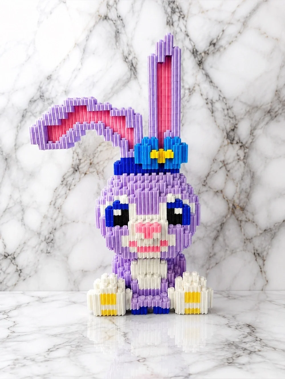 Purple Rabbit Building Blocks Corrugated Bricks Set Creative Model Kit